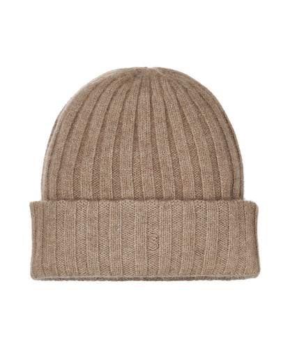 Beanie Undyed Cashmere | Pale Brown