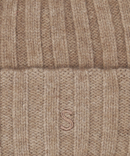 Beanie Undyed Cashmere | Pale Brown