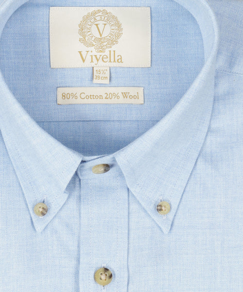 Viyella Shirt Button Down | Blauw