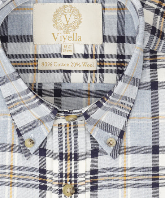 Viyella Hemd mit Knopfleiste | Blau