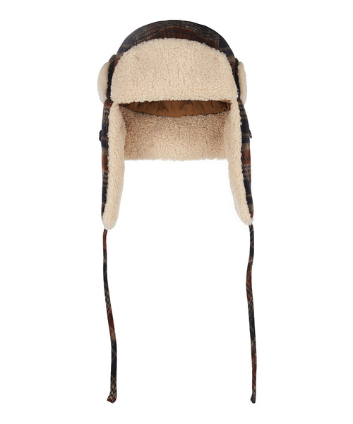 Bomber Cap Wool check | Blue