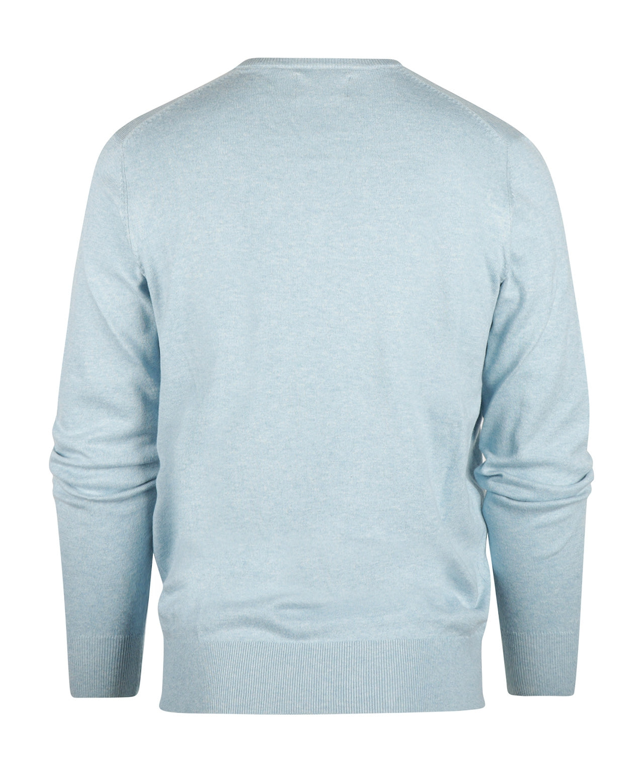 V-Ausschnitt-Pullover aus Baumwolle/Kaschmir | Blau