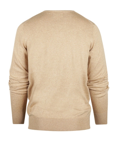 Pullover mit V-Ausschnitt, Baumwolle/Kaschmir | Braun
