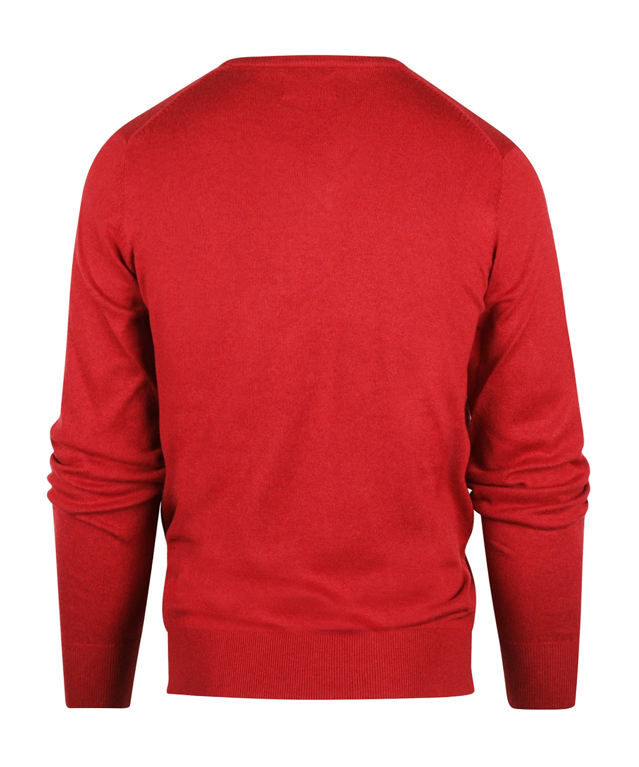 Pullover mit V-Ausschnitt, Baumwolle/Kaschmir | Rot