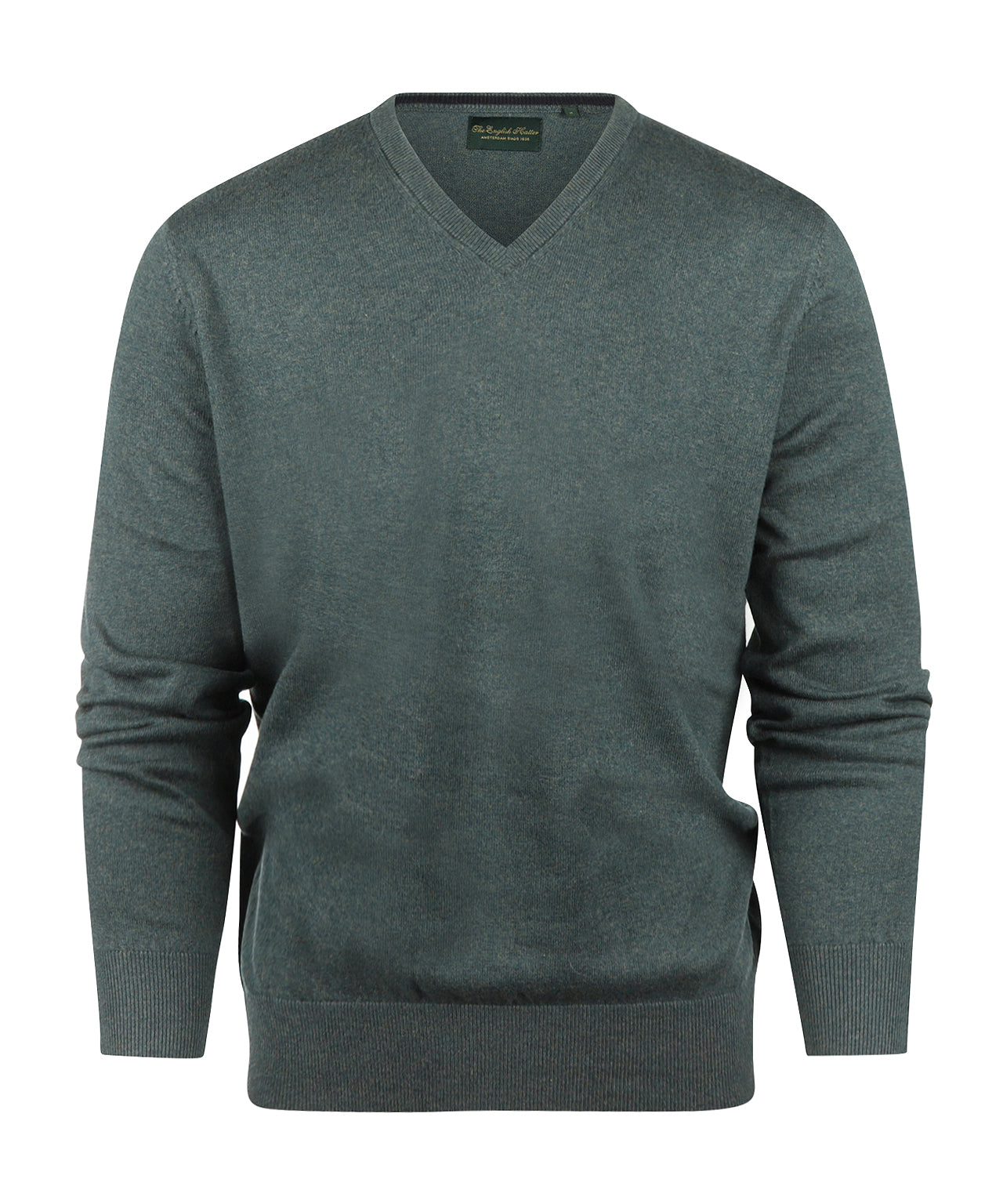 Cotton/Cashmere V-Hals Pullover | Zeewier Groen
