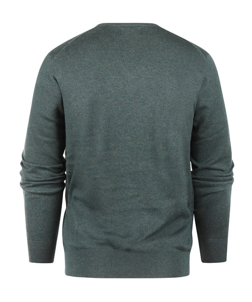 Sweater V-Neck Cotton/Cashmere | Green
