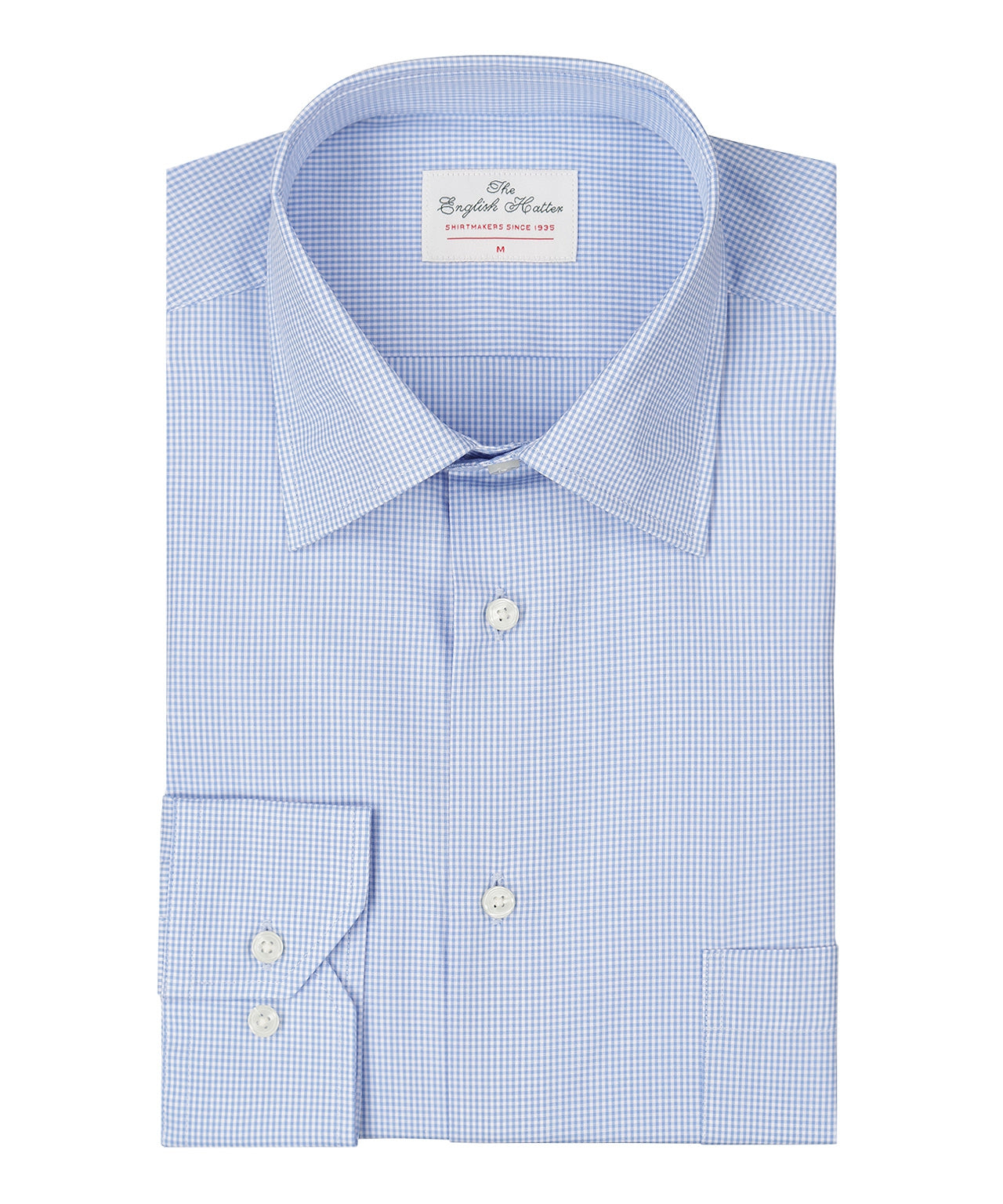 Shirt Semi Widespread | Licht Blauw Micro Ruit