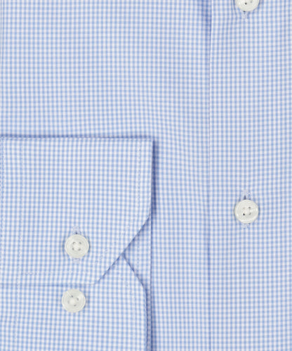 Shirt Semi Widespread | Licht Blauw Micro Ruit