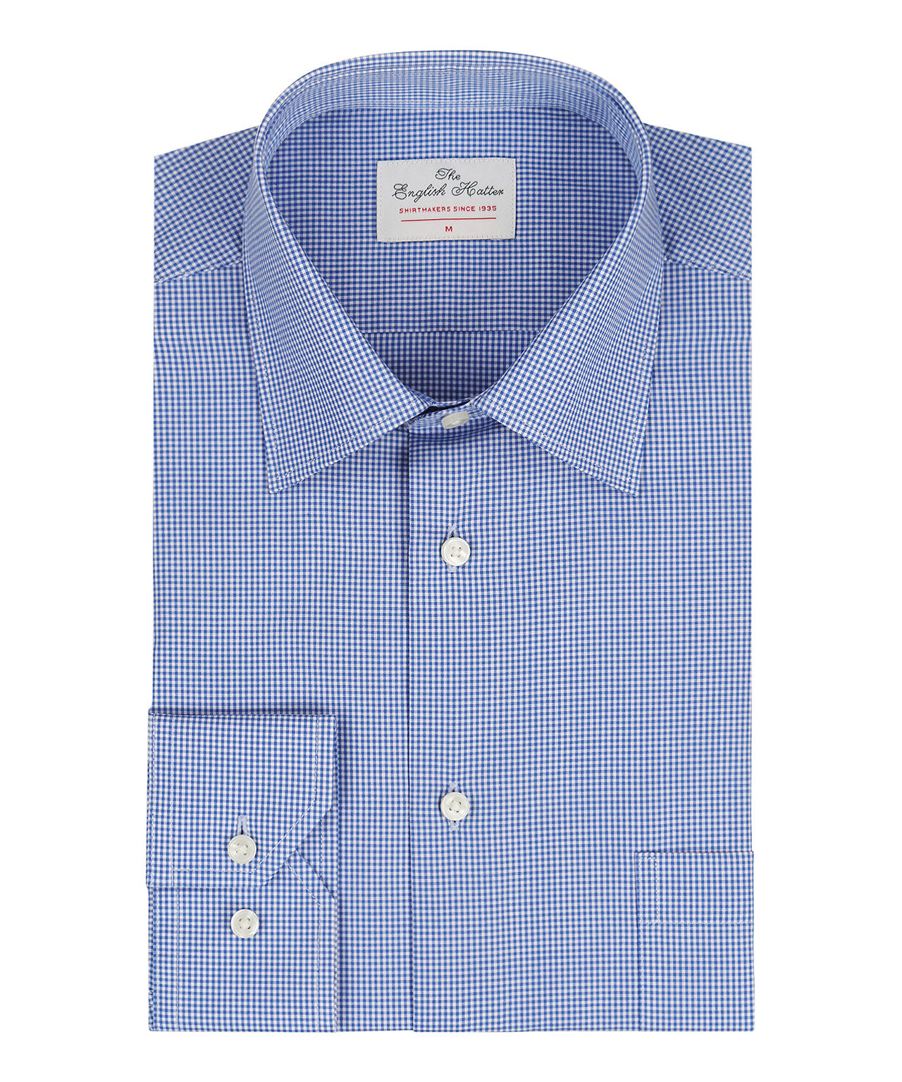 Shirt Semi Widespread | Blauw Micro Ruit