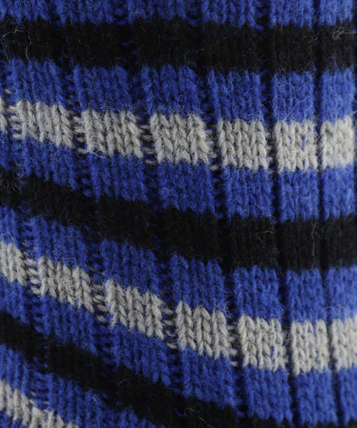 Merino Stripe Socks | Blue