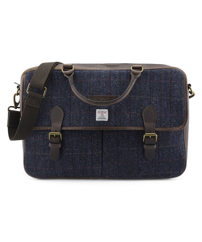 Harris Tweed Aktentasche | Marineblau