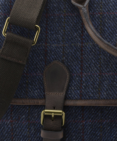 Harris Tweed Briefcase | Navy Blauw
