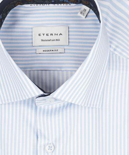 Shirt Normaal boord | Lichtblauw/Wit streep