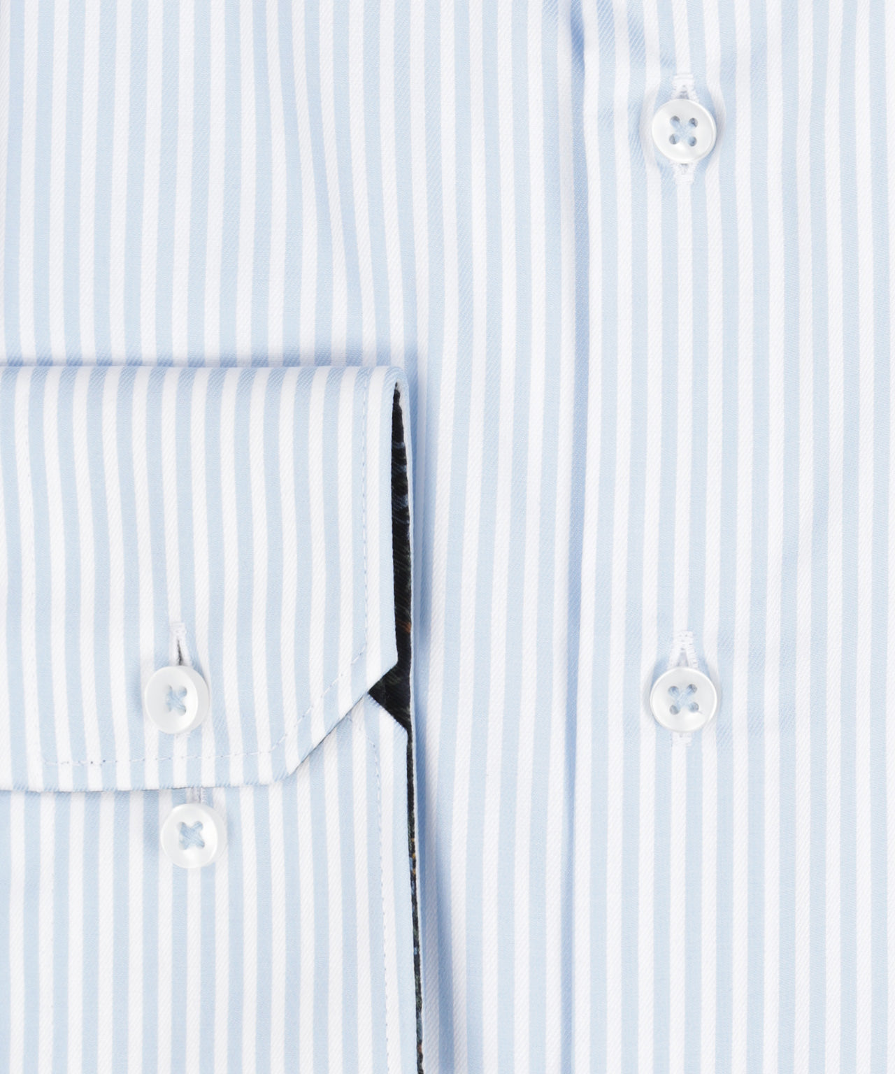 Shirt Normaal boord | Lichtblauw/Wit streep
