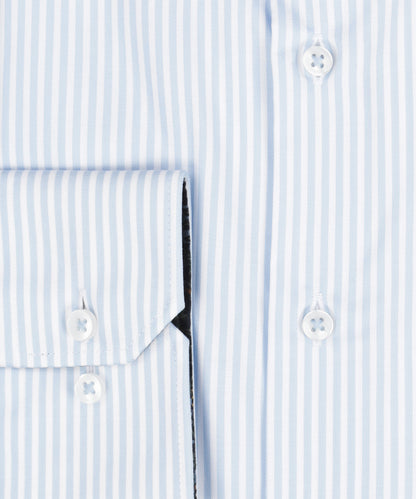 Shirt Normaal boord | Lichtblauw/Wit streep