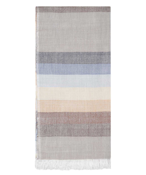 Striped Scarf wide | Blue