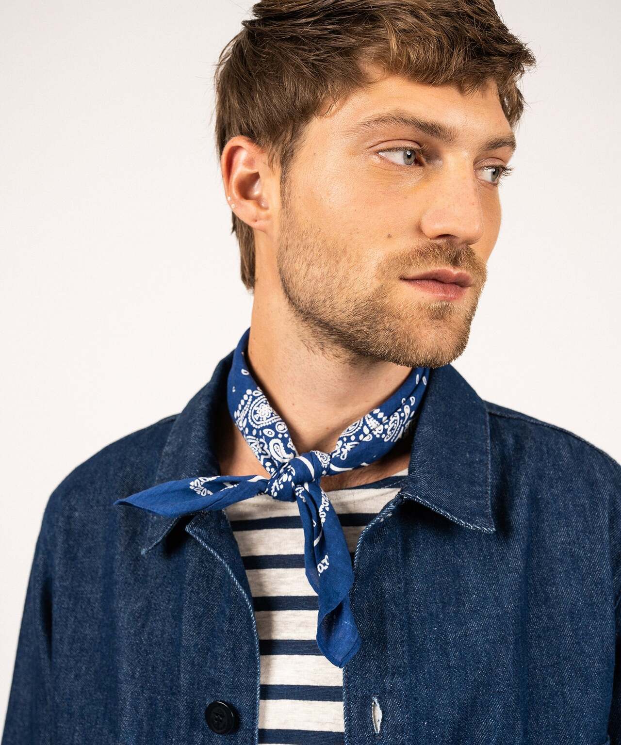 Saint James Sirocco Overshirt | Denimblau