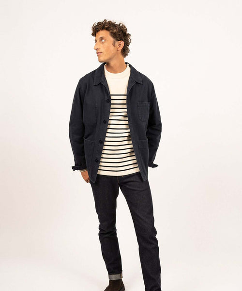 Saint James Sirocco Overshirt | Navy Blue