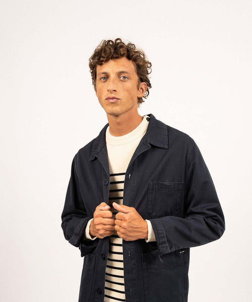 Saint James Sirocco Overshirt | Navy Blue