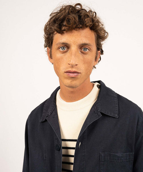 Saint James Sirocco Overshirt | Navy Blue