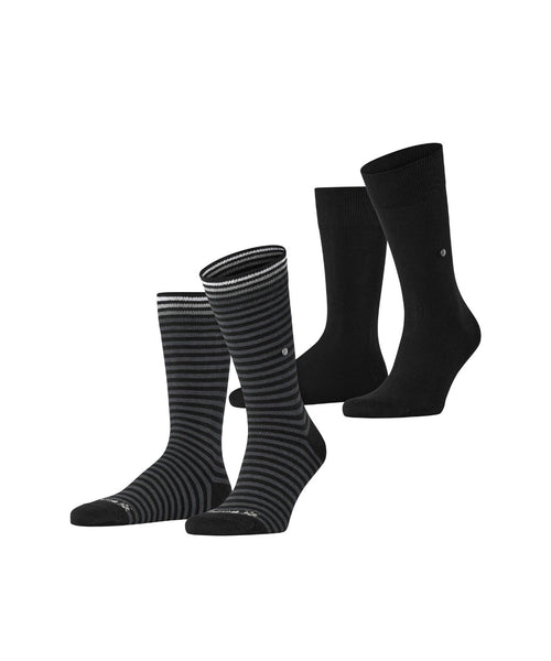 Burlington Sock Everyday Stripe 2-pack | Black