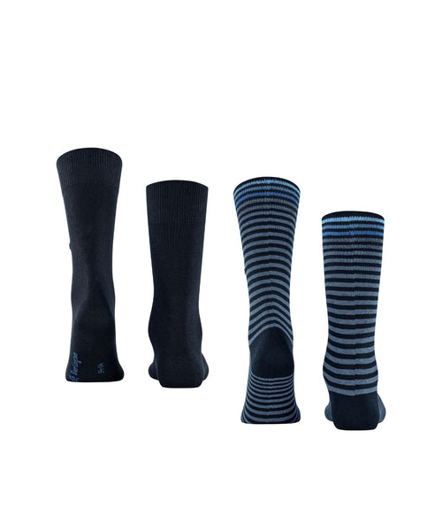 Burlington Sock Everyday Stripe 2-pack | Blue