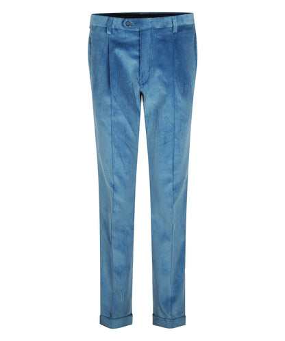 Cordhose mit breitem Rippstrick | Blau