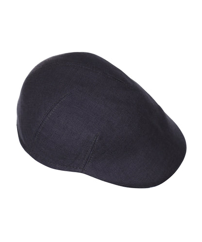 Weiche Kappe aus 100 % Leinen | Marineblau