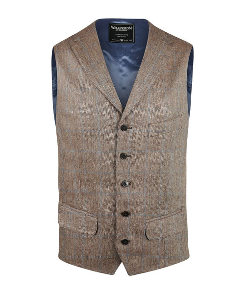 Wellington Gilet 100% Silk | Brown