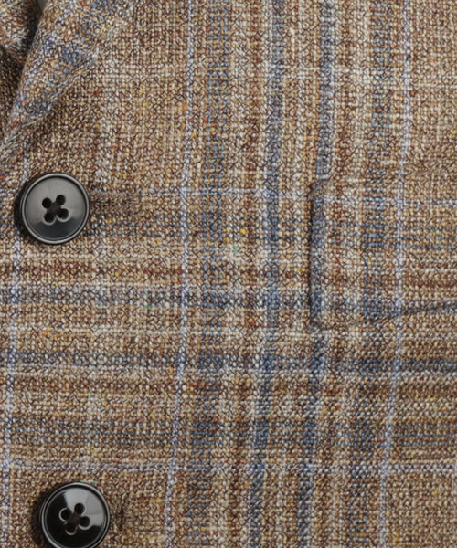 Silk wool mix vest | Brown