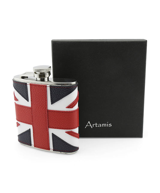 Leather Flask Flag 6oz | Engelse Vlag