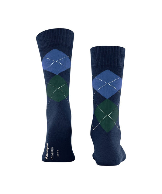 Burlington Edinburgh Herrensocken | Blau