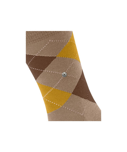 Edinburgh Sok | Sand/Brown/Yellow diamond check