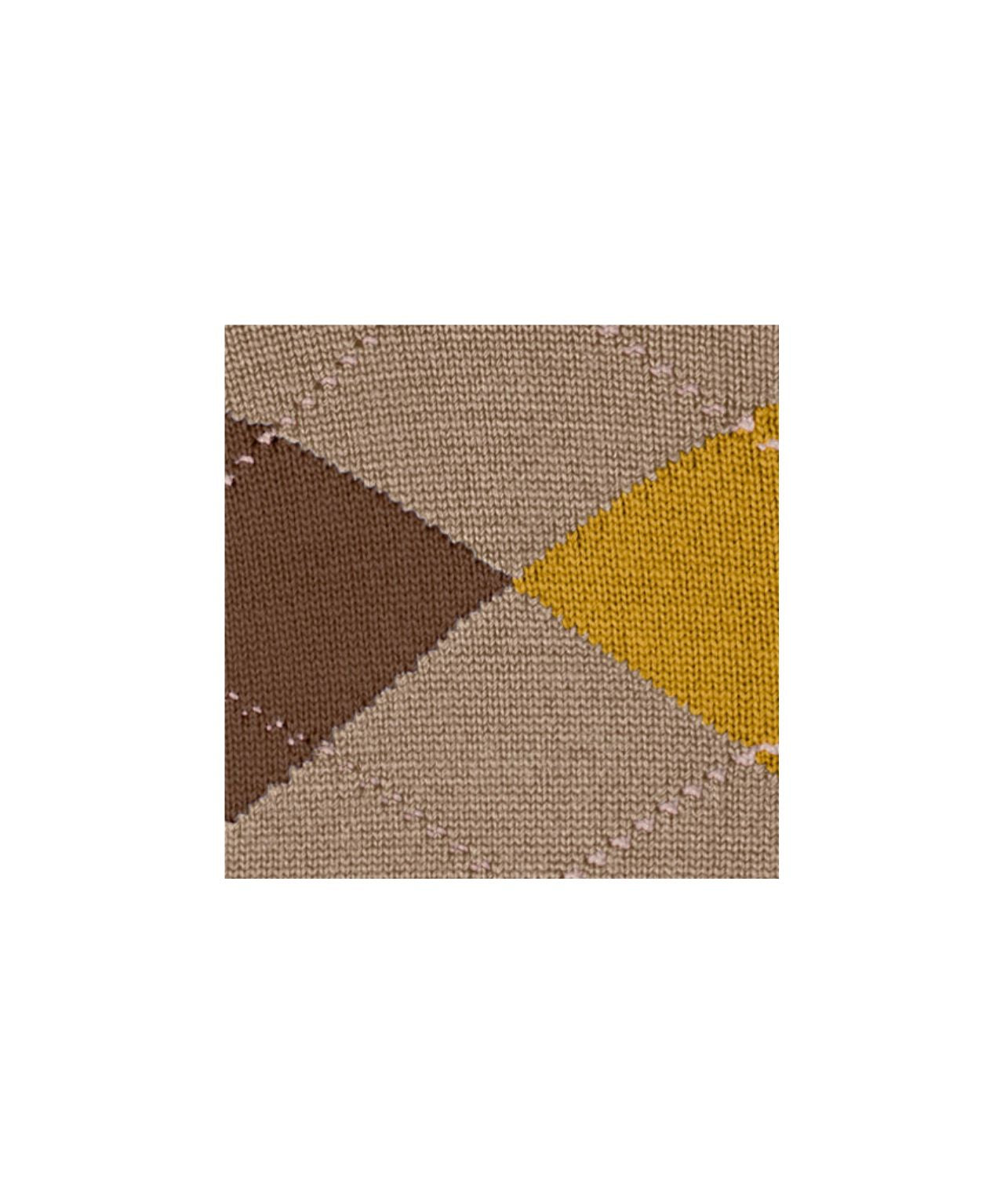 Edinburgh Sok | Sand/Brown/Yellow diamond check