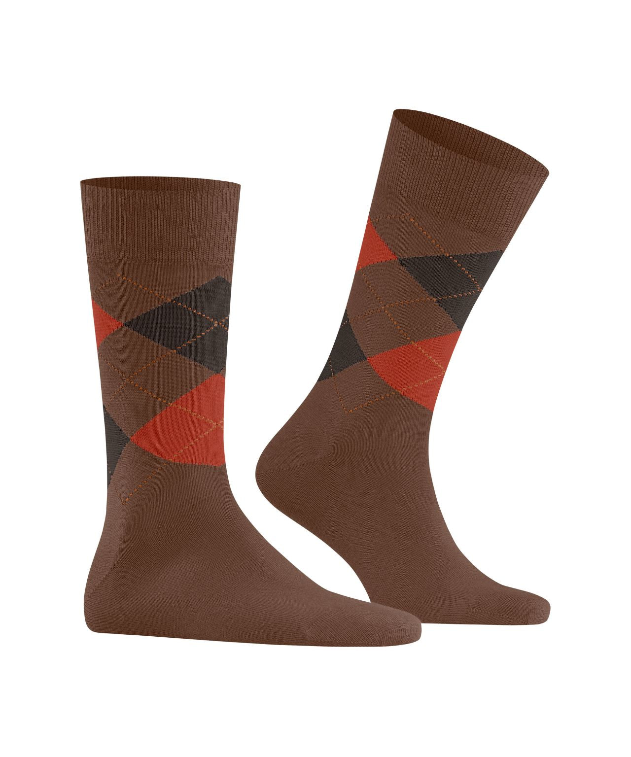Edinburgh Sok | Brown/Red diamond check