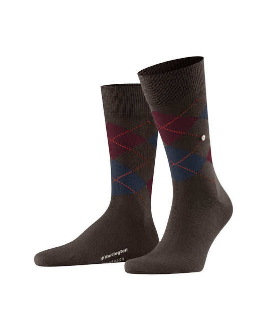 Burlington Edinburgh Herrensocken | Braun