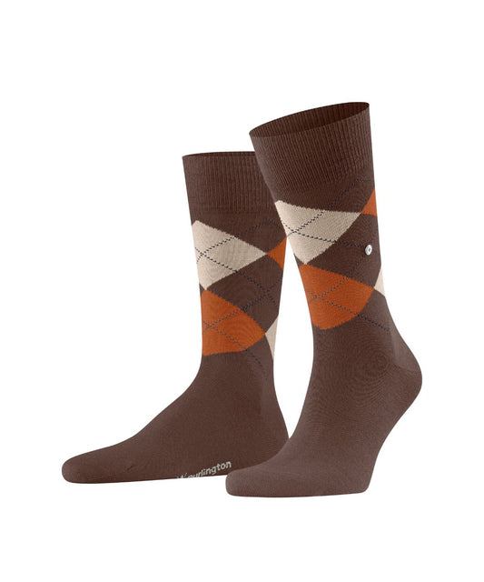 Edinburgh Socke | Haselnuss-Rautenmuster