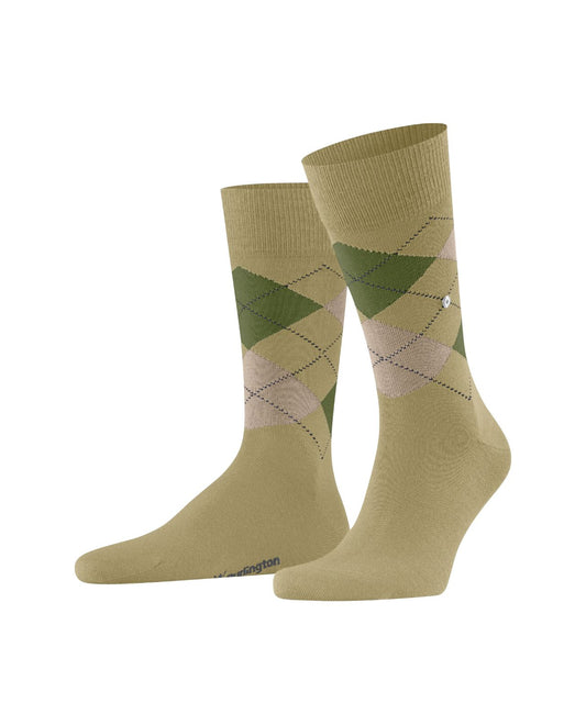 Edinburgh Socke | Khaki Rautenmuster