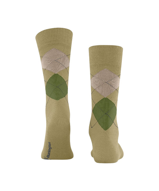 Edinburgh Socke | Khaki Rautenmuster
