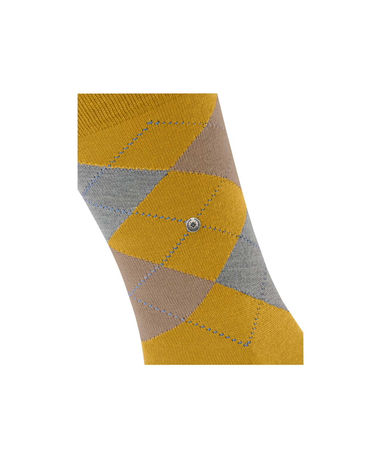 Edinburgh Sok | Ocre/Grey/Sand diamond check