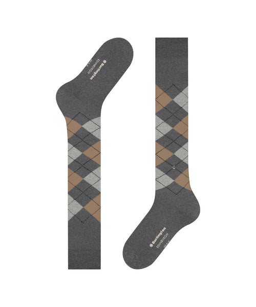 Burlington Edinburgh Men's Knee Socks | Grey