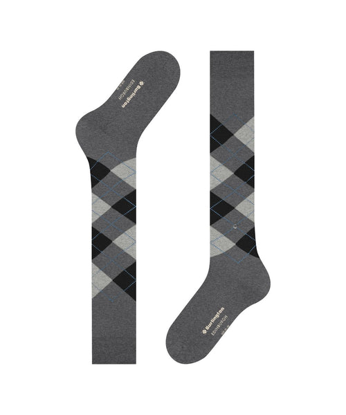 Burlington Edinburgh Men's Knee Socks | Grey