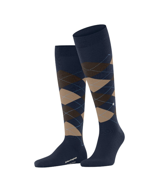 Burlington Edinburgh Herren-Kniestrümpfe | Blau