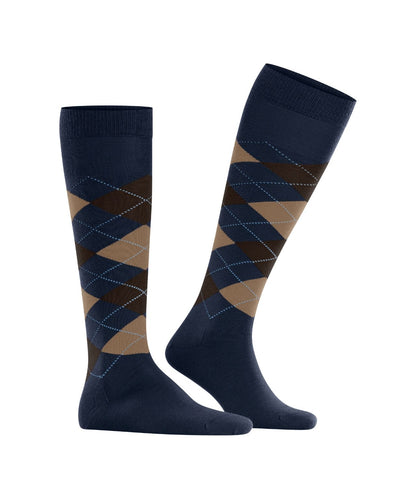 Burlington Edinburgh Herren-Kniestrümpfe | Blau
