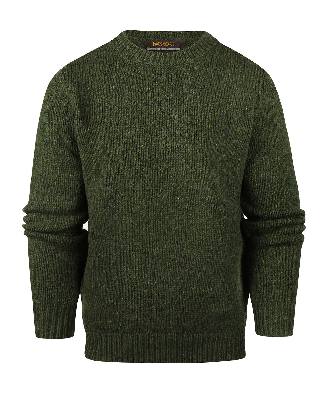 Fischerpullover mit Rundhalsausschnitt | Grün