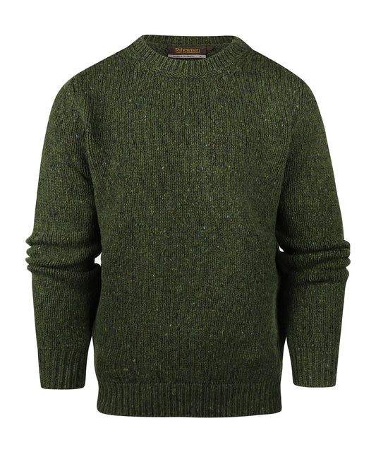 Fischerpullover mit Rundhalsausschnitt | Grün