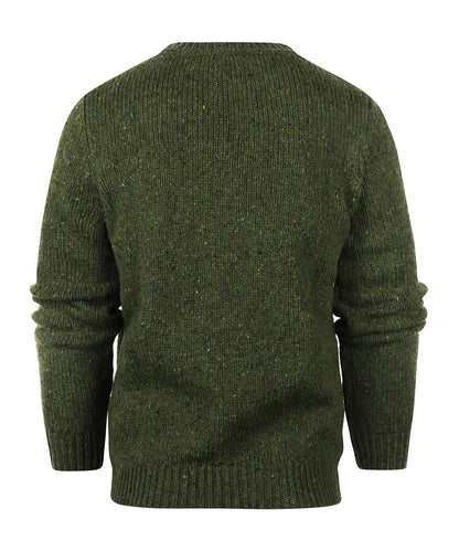 Fischerpullover mit Rundhalsausschnitt | Grün