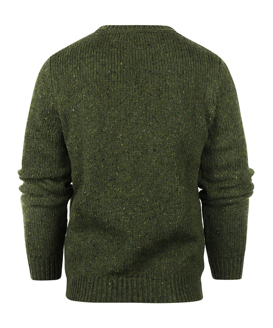 Fischerpullover mit Rundhalsausschnitt | Grün