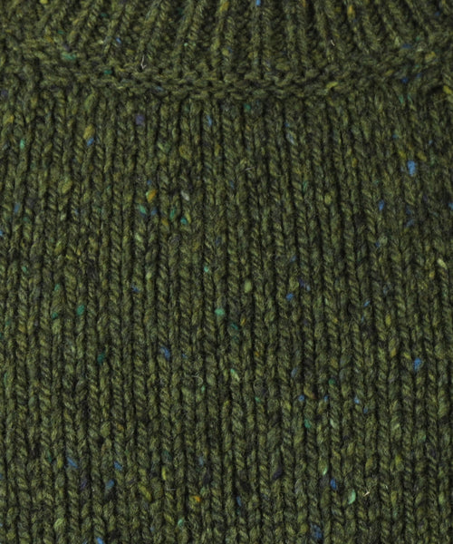 Fisherman Round Neck Pullover | Green