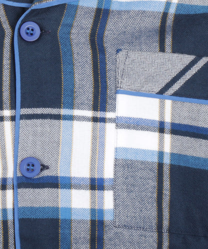 Flanell-Pyjama-Set | Blau